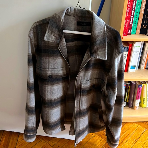 All Saints wool Harrington jacket - Picture 1 of 3